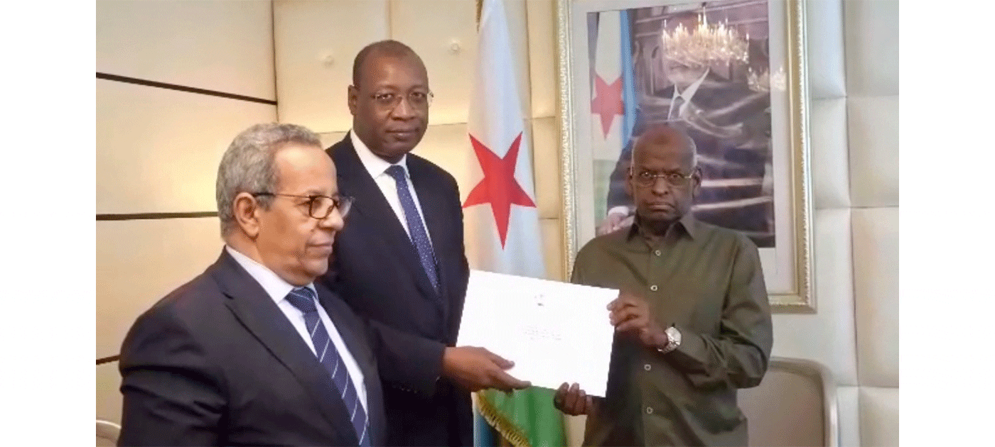 وزير التنمية الحيوانية يسلم رسالة من رئيس الجمهورية إلى نظيره الجيبوتي